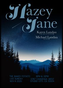 Hazey Jane flyer Sunday November 8 2026